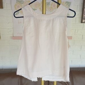 Elegant Cream Sleeveless Top